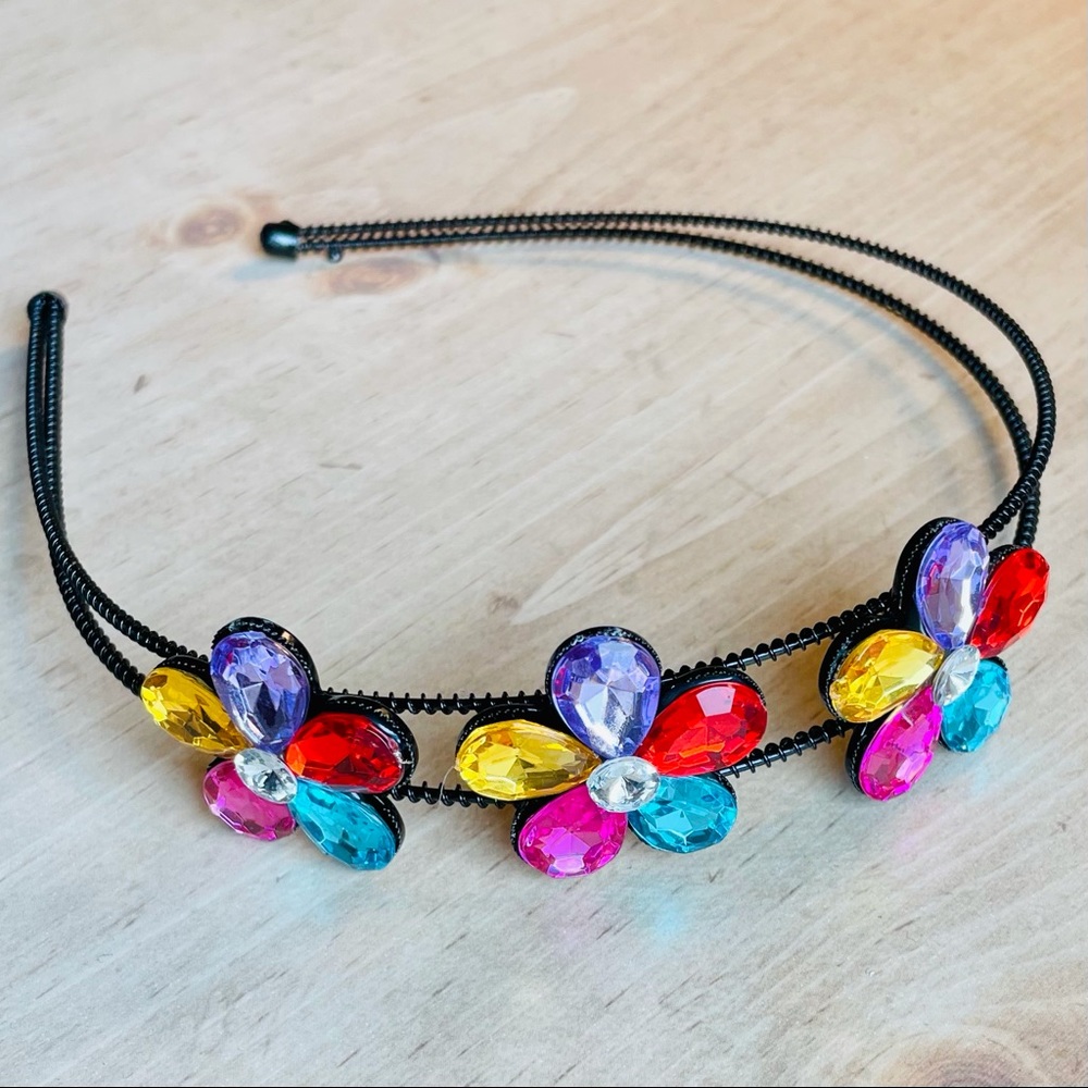Flower Rhinestone Headband